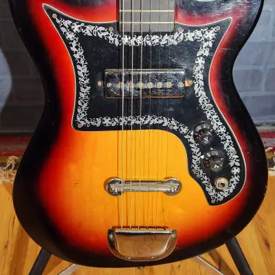 Global-Brand MIJ Teisco Guitar 1960s Sunburst image 7