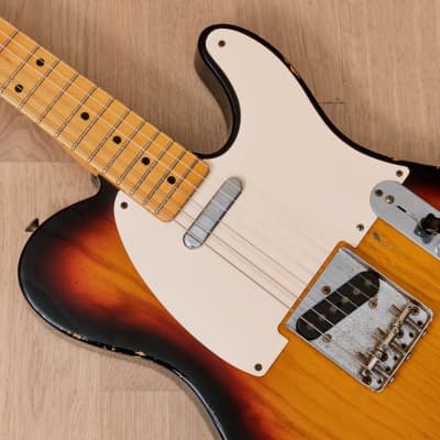 2012 Fender Custom Shop '58 Telecaster Relic Sunburst Ash Body w/ Tweed Case, Tags & COA image 7