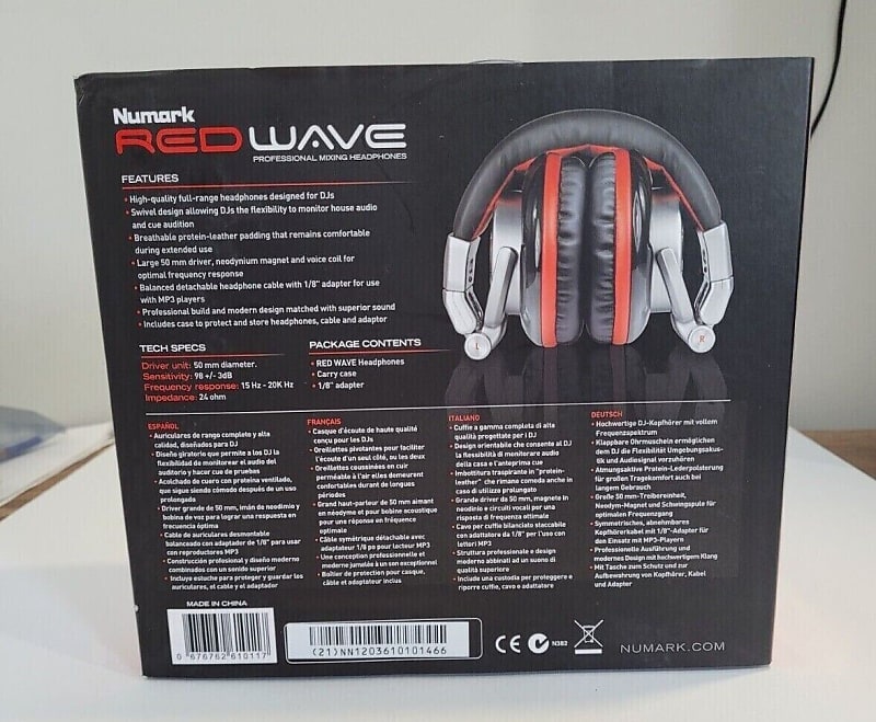 Numark Red Wave Carbon Auriculares DJ