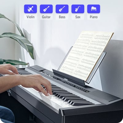 Donner DEP-20 Digital Piano 88 Weighted Keys, Hammer Action, Full Size Electric Piano Keyboard with Sustain Pedal for Beginners, Simulated Real Piano Touch image 4
