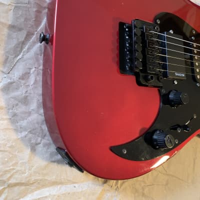 Heartfield  Fender Talon I 90s - Shadow Humbucker Org. Floyd Rose II  Candy Apple Red in Very Good Condition with GigBag image 4