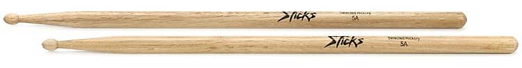 On-Stage Hickory Drumsticks - 5A - Wood Tip image 1