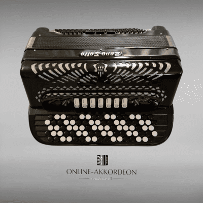 Zero Sette L38 Musette black button accordion chromatic C