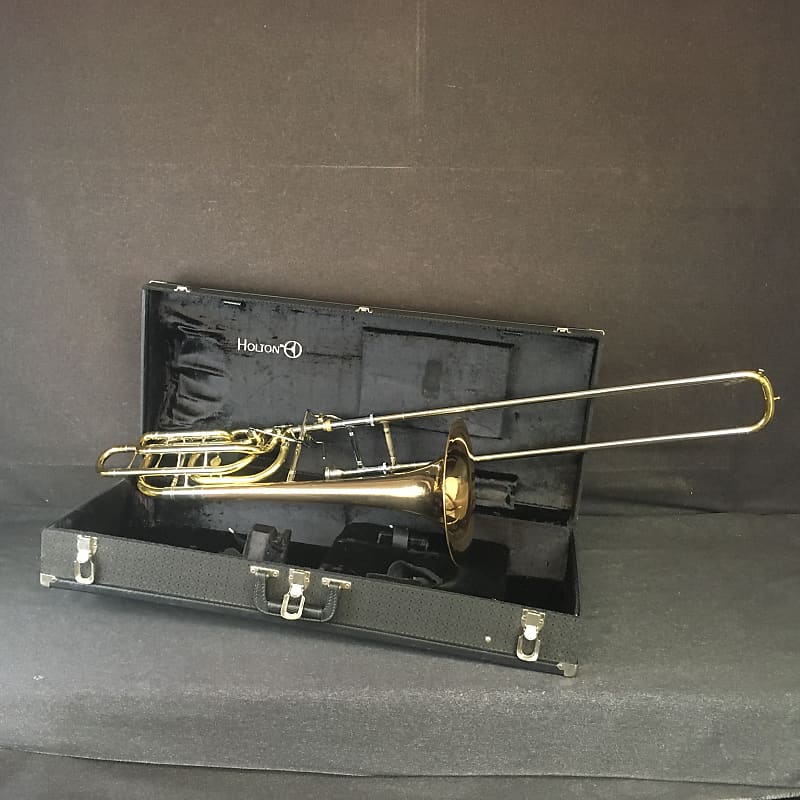 Holton TR181 Bass Trombone w/ Case and Mouthpiece Made in USA Reverb