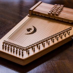 one of a kind LEFT-HANDED  Evoharp 21-bar Chromatic Autoharp   w/ built-in preamp image 2