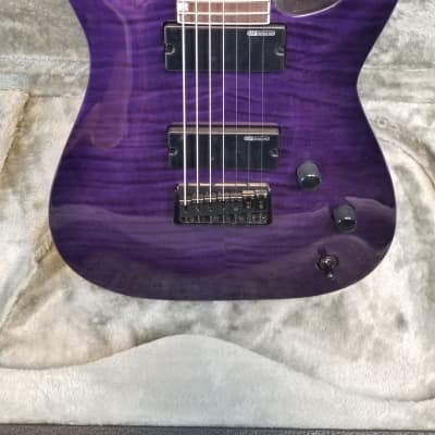 ESP LTD SH-207 Brian "Head" Welch 7 String Electric Guitar, Flame Maple Top, See Thru Purple, w/ESP Form Fit Hard Case 2023 image 2