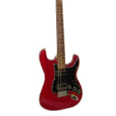 2019 Fender Limited Edition Mahogany Blacktop Stratocaster Guitar Pau Ferro Fingerboard, Crimson Red