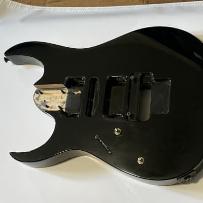 1998-99 Japan Fujigen Ibanez RG470 Black Left Handed Lefty Guitar Body Floyd Ready image 2