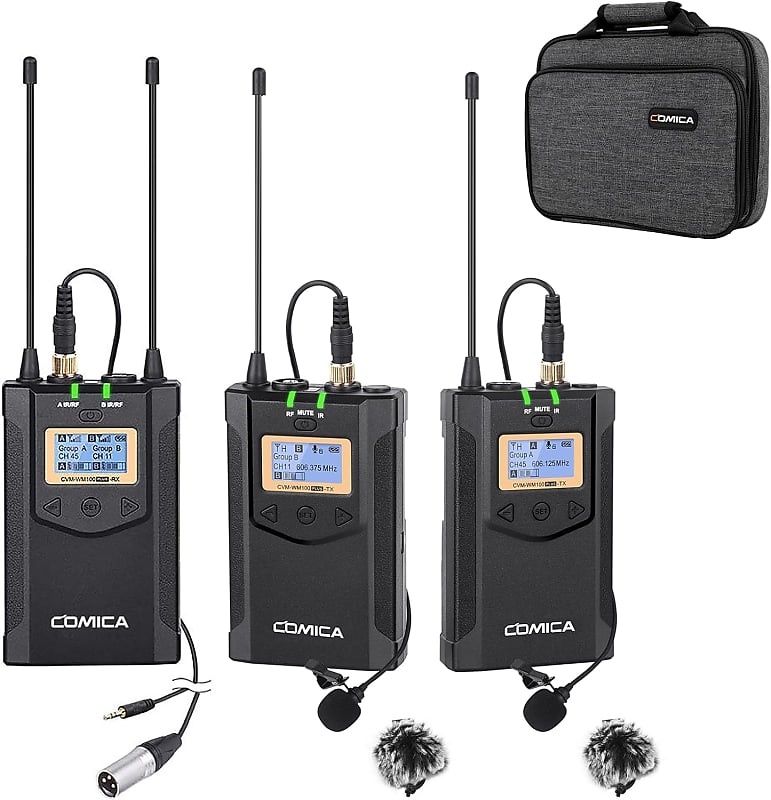 CVMWM100PLUS Wireless Microphone System for Cameras, Reverb