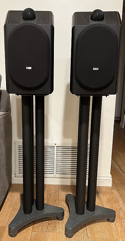 BOWERS &amp; Wilkins B&amp;W CDM1, 1 Pair Black Ash Speaker With Stand.  			