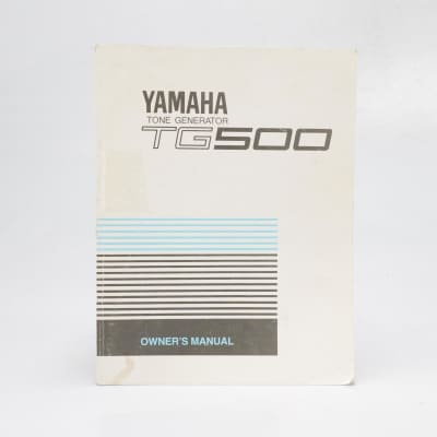 Yamaha TG500 Tone Generator Owner's Manual #53729