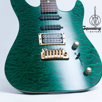 BRIAN MOORE USA M/C1 Double Cutaway 156# " Emerald Green + Rosewood" (1992) image 6