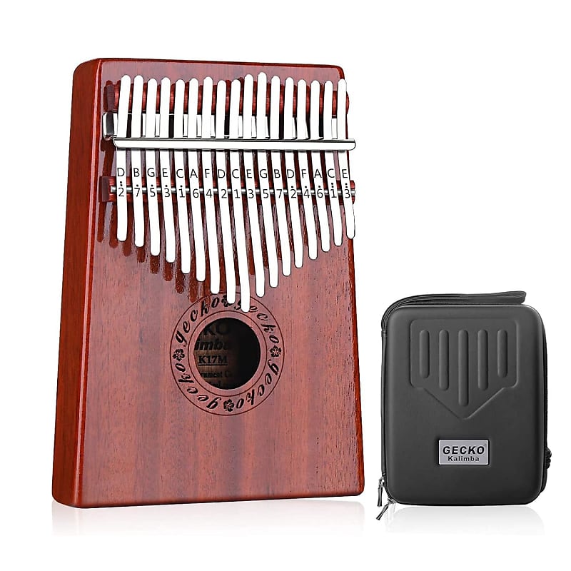 17 Key Thumb Piano With Hardshell Case Study Instruction Song Reverb