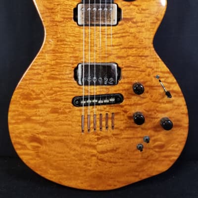 Godin LGX-SA Synth Access Electric Guitar, Quilted Maple Top, Amber, W/ Hard Case for sale