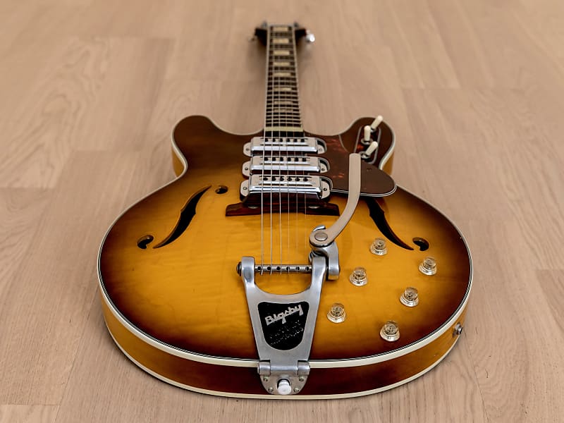 1965 Harmony H76 Vintage Electric Guitar w/ DeArmond Gold