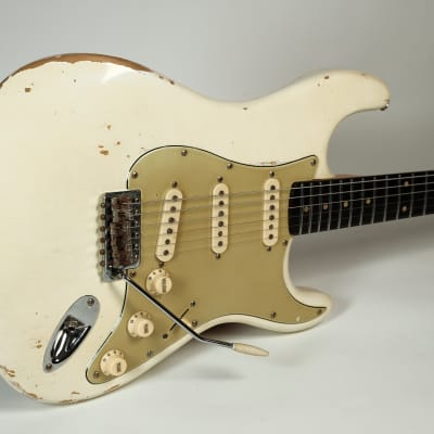 Freakaster Stratocaster Olympic White, Roasted Neck, Relic