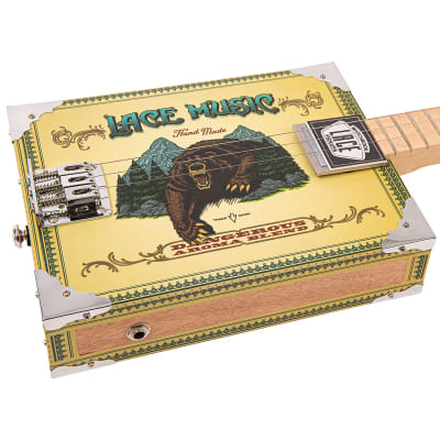 Lace Cigar Box Electric Guitar ~ 3 String ~ Grizzly Bear image 5