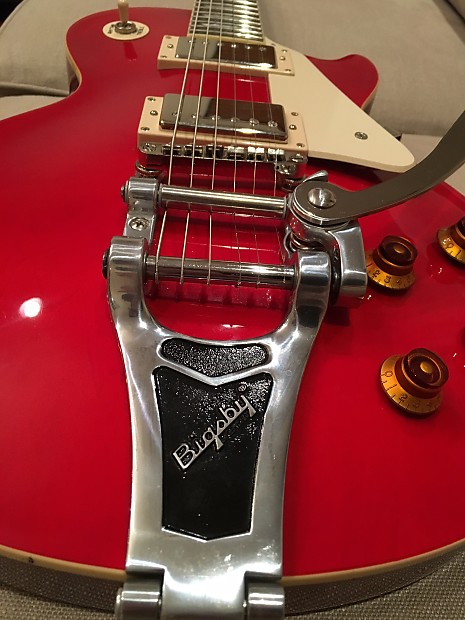 Epiphone Les Paul Standard With Bigsby Cherry Red | Reverb