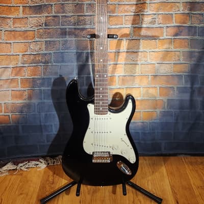 Spectrum S-Style Electric Guitar Black New Strings Set Up image 1