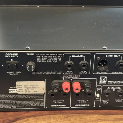 Ampeg SVT-400T 400-Watt Rackmount Bass Amp Head 2000s - Black image 4