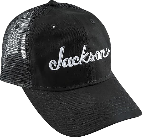 Jackson Guitars Trucker Hat, Black, Adjustable One Size fits Most Snap Back image 1