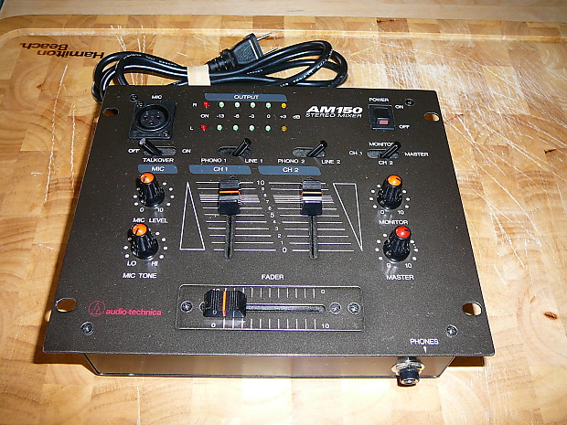 Audio-Technica AM150 2 Channel DJ Stereo Mixer with Talk