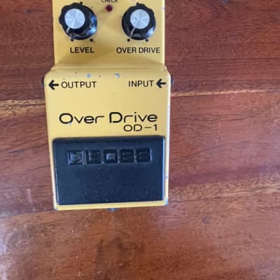 ボス　BOSS　Over　Drive　OD-1 BOSS OD-1 Overdrive 1980 Vintage Guitar Pedal Silver screw