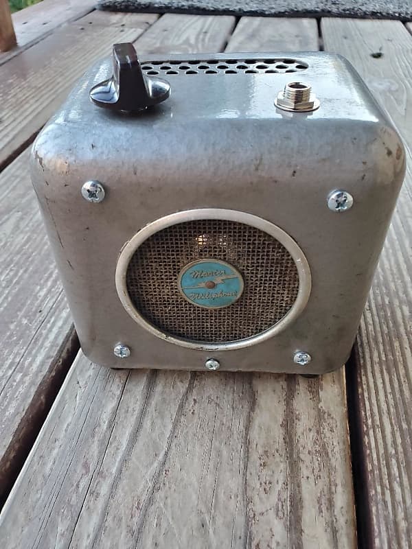 Dentone Boutique 9 volt guitar amplifier amp Utiliphone Art Deco Airstream 2024 metal image 1