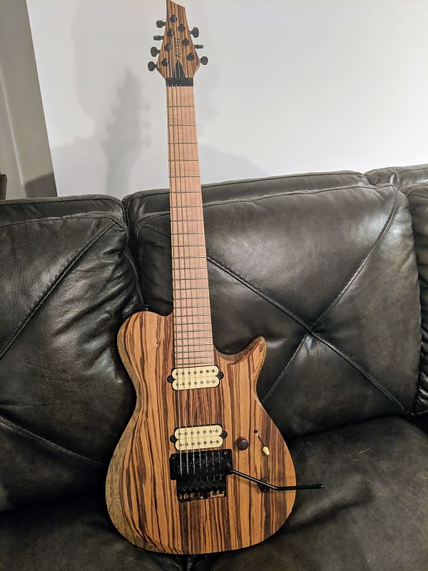 Kiesel SCB7C Tung-Oil Natural Zebrawood Top - 7 String