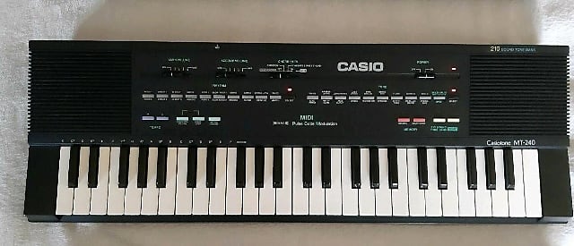 Vintage Casio MT-240 キーボード MIDIシンセサイザー Casio Casiotone Mt-240 49 Key Electronic Keyboard Synth 210