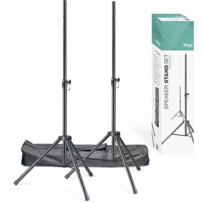 Stagg SPSQ10 Speaker Stands with Carry Bag for sale
