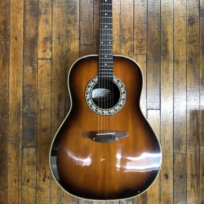 Ovation USA 1111-1 Balladeer Sitka Spruce Acoustic Guitar 1974 Sunburst w/Original Hard Case image 3