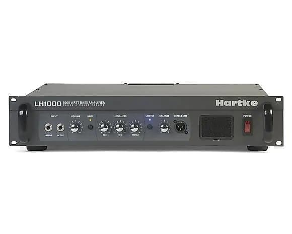 Hartke LH1000 Bass Amplifier Tube (12AX7) Preamp, Bass and Treble Shelving with peak Mid-Range 2x500 watt Bass Head image 1