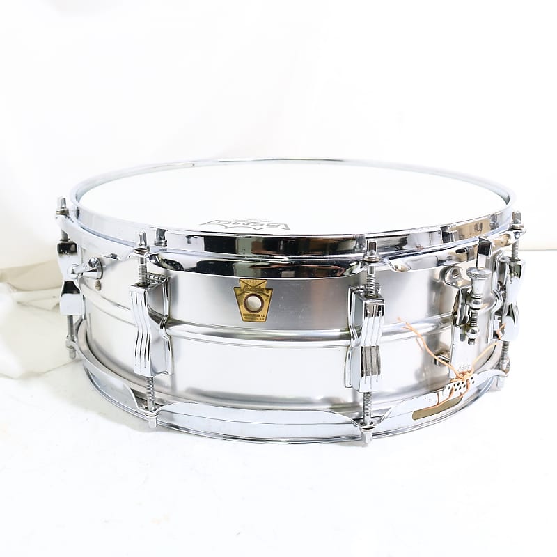 Ludwig No. 404 Acrolite 5x14" Aluminum Snare with Keystone Badge 1960s image 1