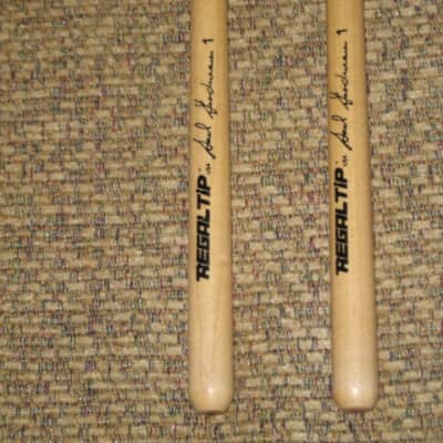 ONE pair new old stock Regal Tip 601SG, GOODMAN # 1, TIMPANI MALLETS HARD, inner wood core covered with first quality white damper felt, hard rock maple haandles / shaft (includes packaging) image 6