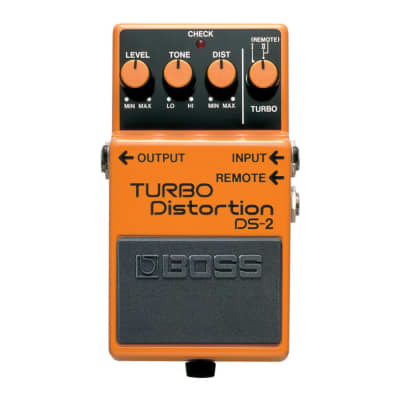 BOSS DS-2 Turbo Distortion Pedal with Handsfree Switching Twin Modes and Built-In Remote Jack, Expanded Range of Distortion