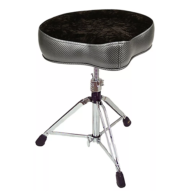 Pork Pie Percussion Big Boy Drum Throne Carbon Fiber Black Crush with Back Rest Mint