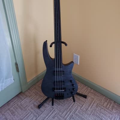 NS Design CR4 RADIUS Bass Guitar Charcoal Satin Fretless | Reverb