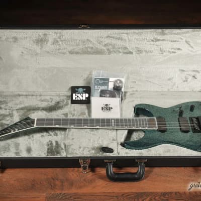 ESP E-II M-II 7B Baritone 7-String Evertune Guitar w/ Case – Granite Sparkle image 9