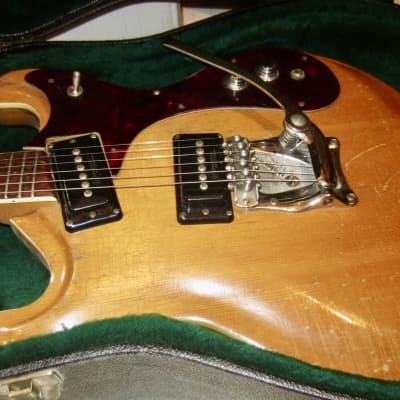 Vintage 1966 Mosrite Joe Maphis Model I Natural w/ Case image 9