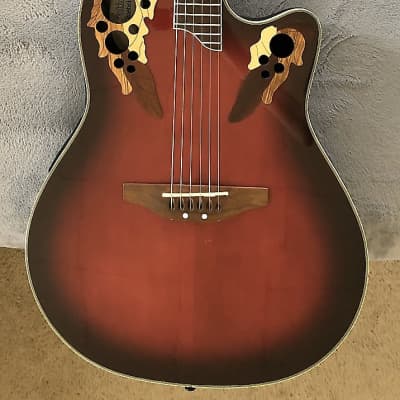 Ovation Celebrity Deluxe CC-267 Circa 90s - Red Burst | Reverb