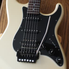 Fender MIJ Stratocaster Contemporary Model HSS W/1Vol, 2Tone 1984-1987 Aged White Black Pick Guard image 17