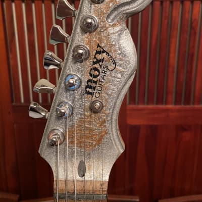 Moxy Guitars Junkyard Tele Style Relic Edition Original Drive Series 2019 Aqua Blue image 8