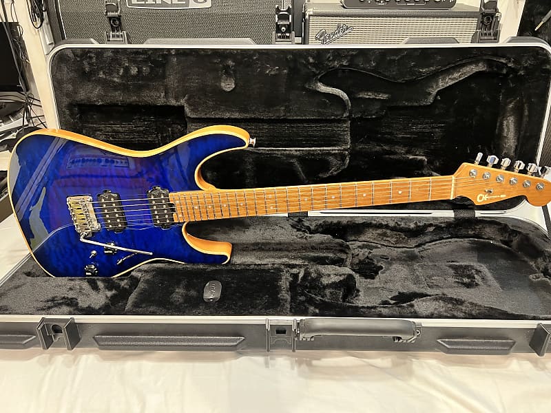 Charvel Guitar USA Select DK24 HH QM 2019 - Blue Burst image 1