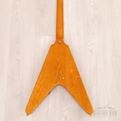 1977 Greco FV-900 Flying V Vintage Guitar Natural, Near-Mint w/ Case, Japan Fujigen, Rocket Roll Sr image 3