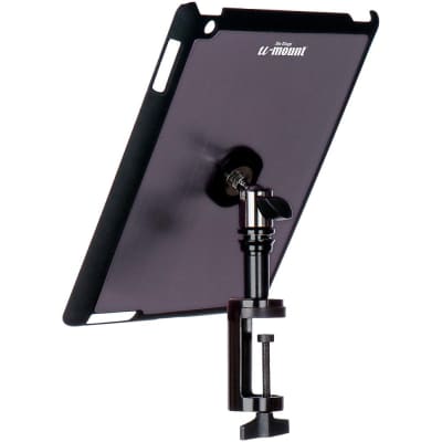 On-Stage TCM9163 Quick Disconnect Table Edge Tablet Mounting System with Snap-On Cover Regular Gun Metal image 1