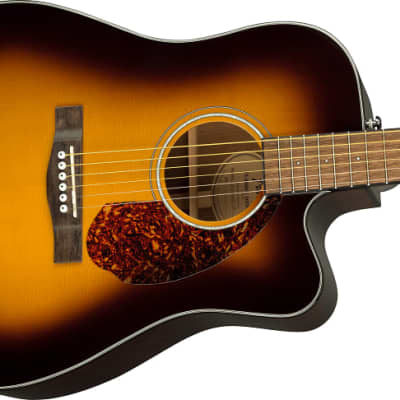Fender CD-140SCE Dreadnought Acoustic Electric Guitar. Walnut FB, Sunburst w/case image 4