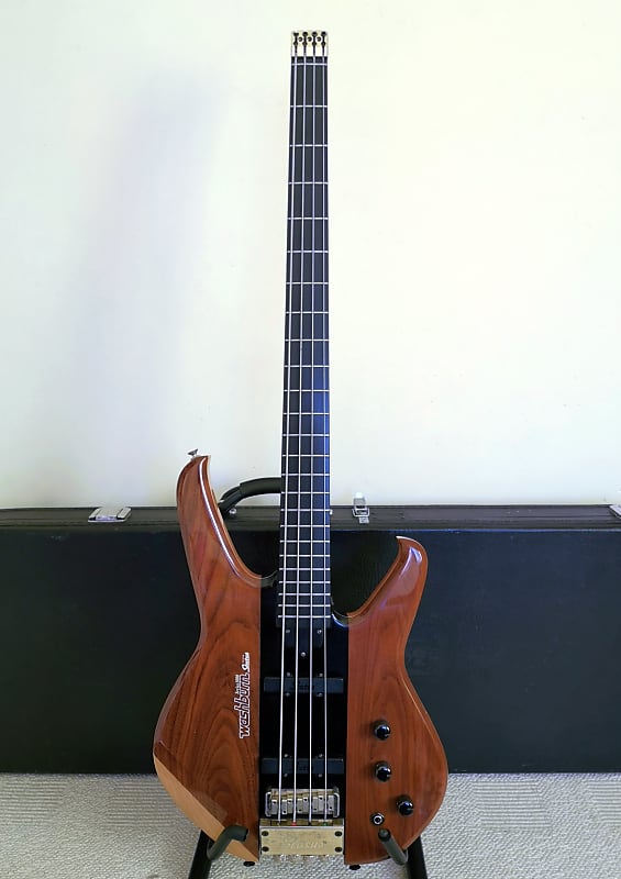 Washburn Status S1000 S-70 headless bass with original case | Reverb