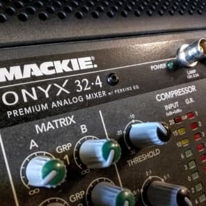 MACKIE アナログミキサー　Onyx 32.4　中古動作品　本体のみ Mackie Onyx 32-4 Analog Mixing Board W/Cover (used) | Reverb