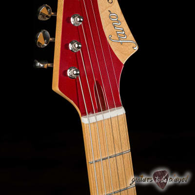Fano JM6 Oltre Humbucker Maple Fretboard Guitar w/ Gigbag – Candy Apple Red image 5
